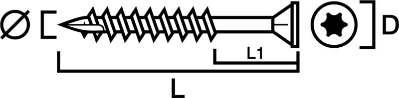 TAKPANNESKRUV GUNNEBO FASTENING RF 4,8X75 200, TX20 A2