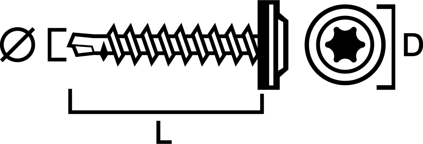 FARMARSKRUV SIMPSON STRONG-TIE SVART RAL9005 KH UTV BRICKA TRÄ BORR 4,8-35
