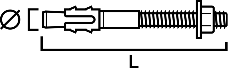 EXPANDERSKRUV SIMPSON STRONG-TIE M2 ZINK NICKEL BETONG SB-PACKM8 115/45