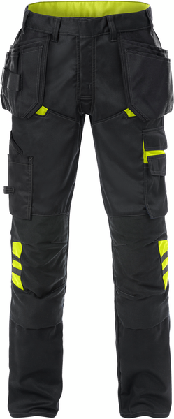 BYXA 2595 STFP SV/GUL D100 SVART/HIVIS GUL