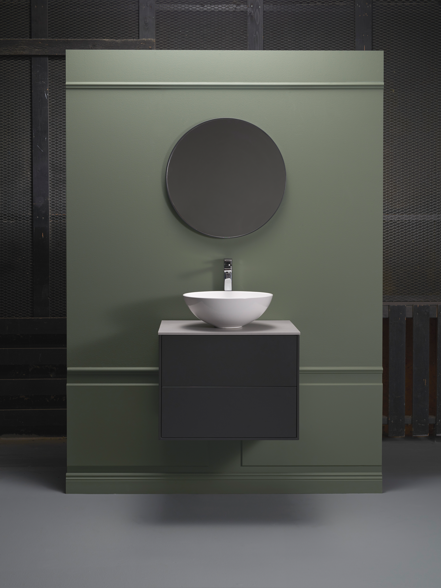 TVÄTTSTÄLLSSKÅP HAFA EDGE 600, ANTRACITGRÅ