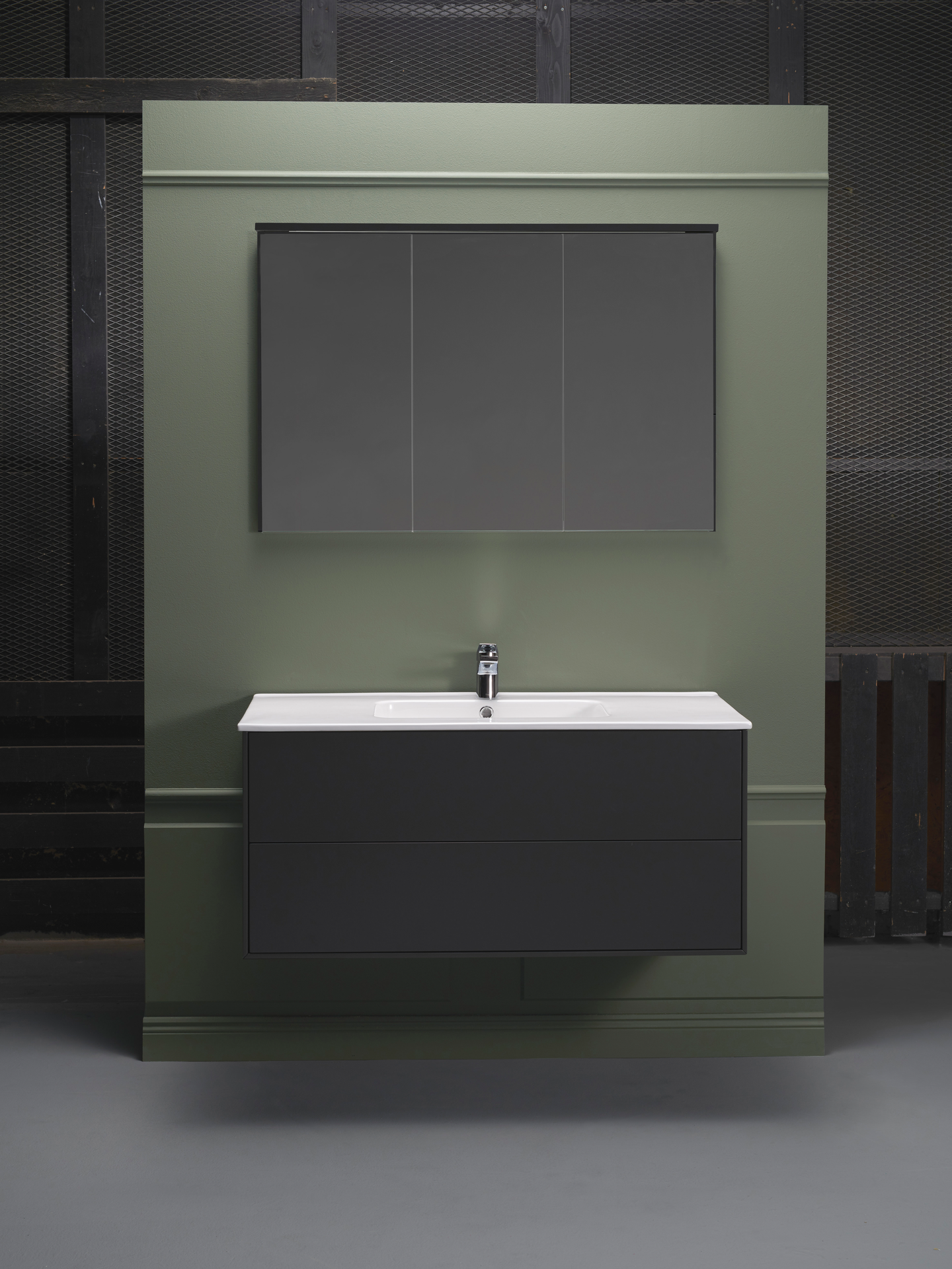 TVÄTTSTÄLLSSKÅP HAFA EDGE 1000, ANTRACITGRÅ