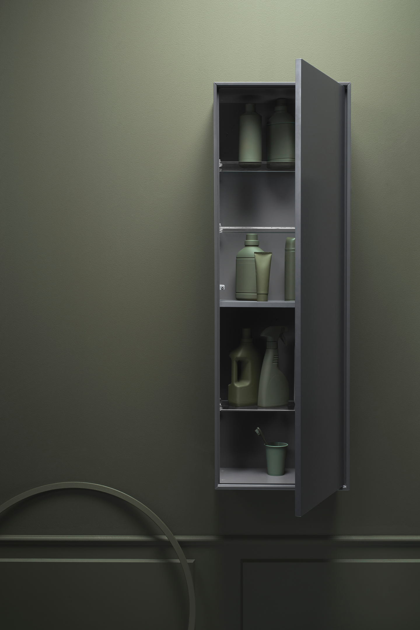 HÖGSKÅP HAFA EDGE ANTRACITGRÅ, PUSH-TO-OPEN