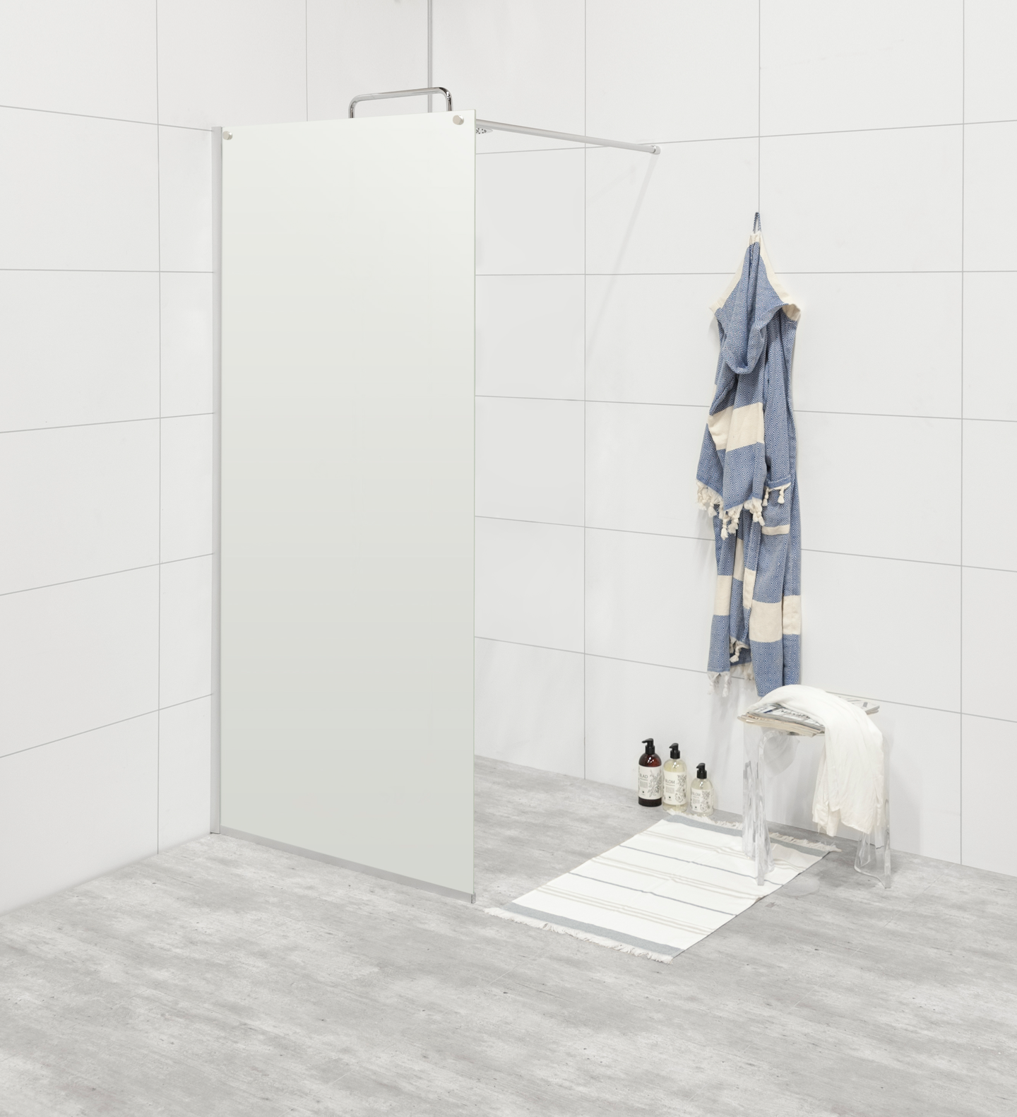 DUSCHVÄGG NORO FROST DV 70 FROSTAT, GLAS 2000X700