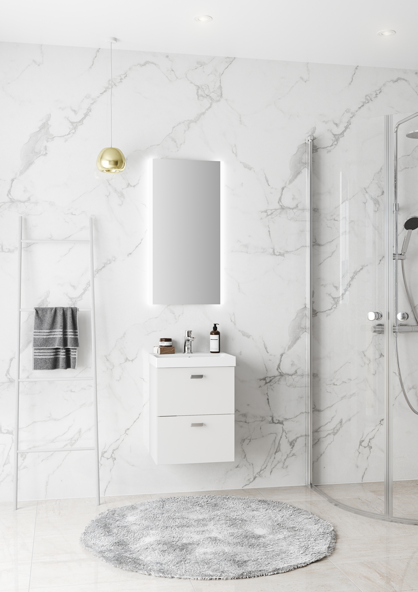 TVÄTTSTÄLLSSKÅP WESTERBERGS HED LÅDOR VIT 420