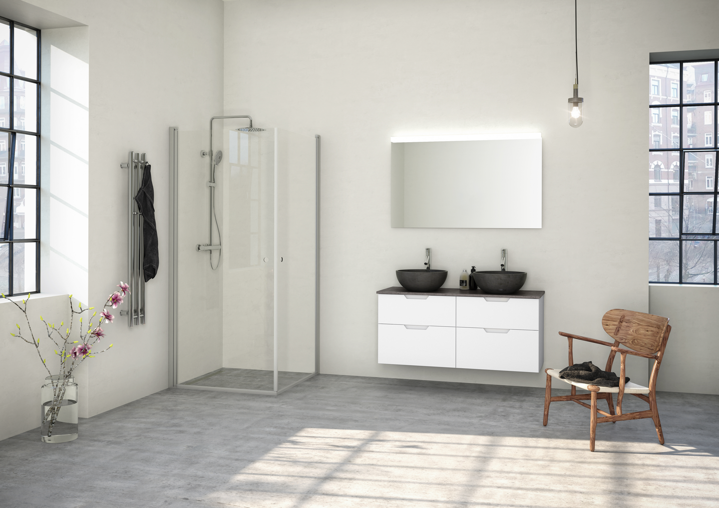 KOMMOD NORO STUDIO VIT MATT 1200D