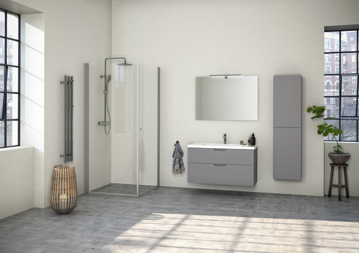 KOMMOD NORO STUDIO SOFT GRÅ 1000