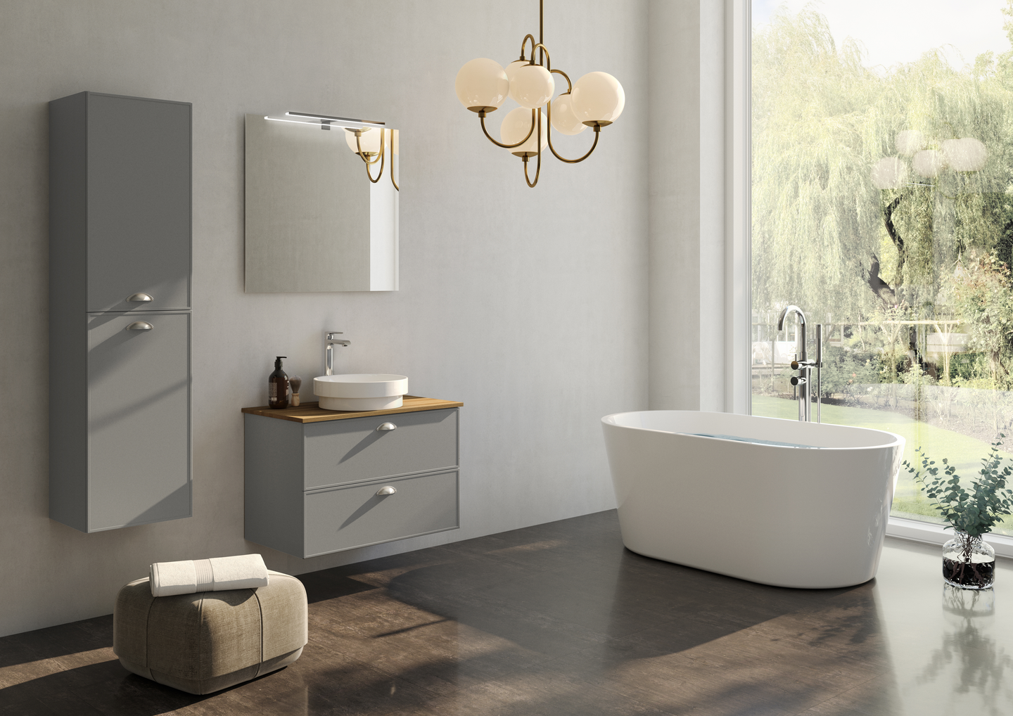 KOMMOD NORO VOGUE SOFT GRÅ 800