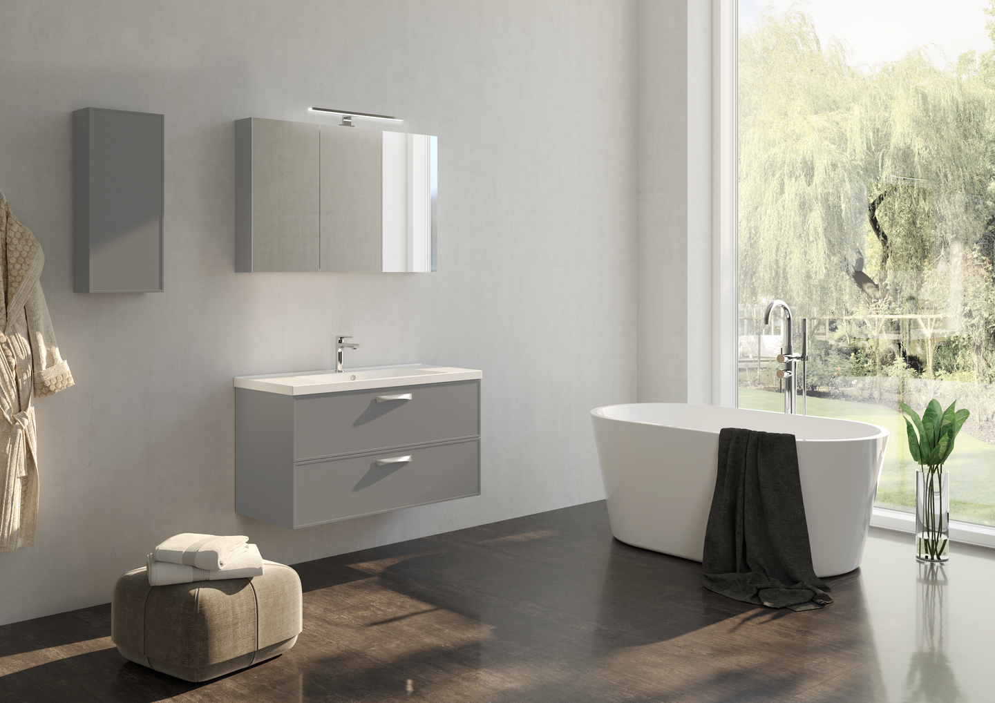 KOMMOD NORO VOGUE SOFT GRÅ 1000