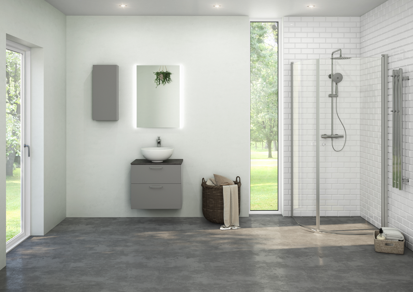 KOMMOD NORO CITY SOFT GRÅ 600