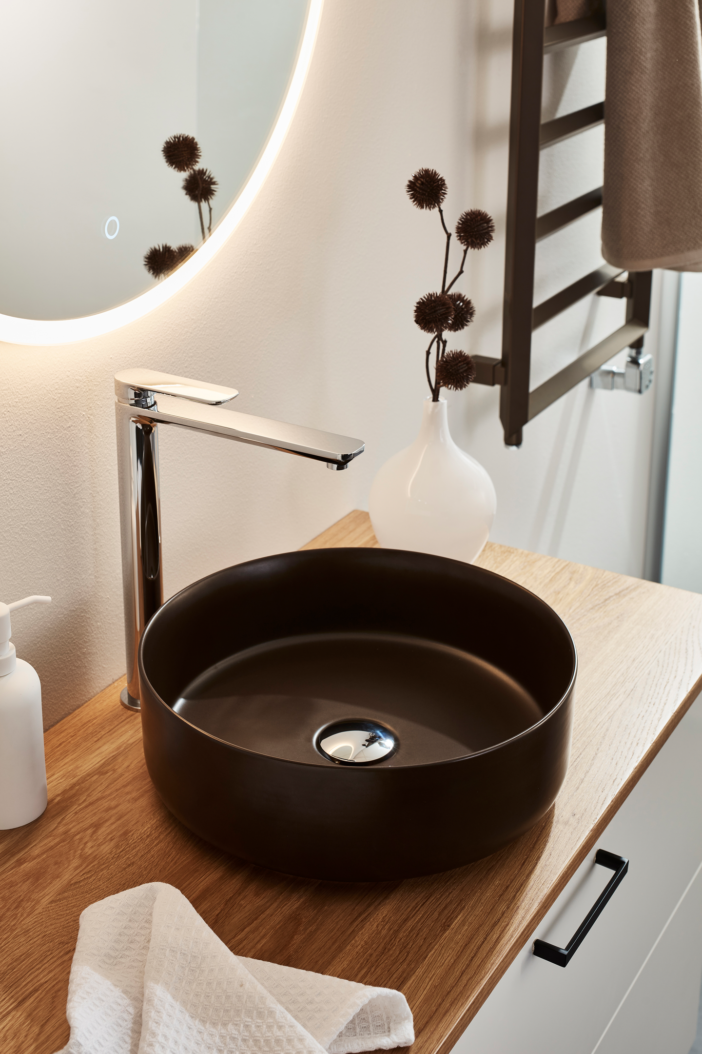 TVÄTTSTÄLLSBLANDARE HAFA SLIM HÖG, KROM