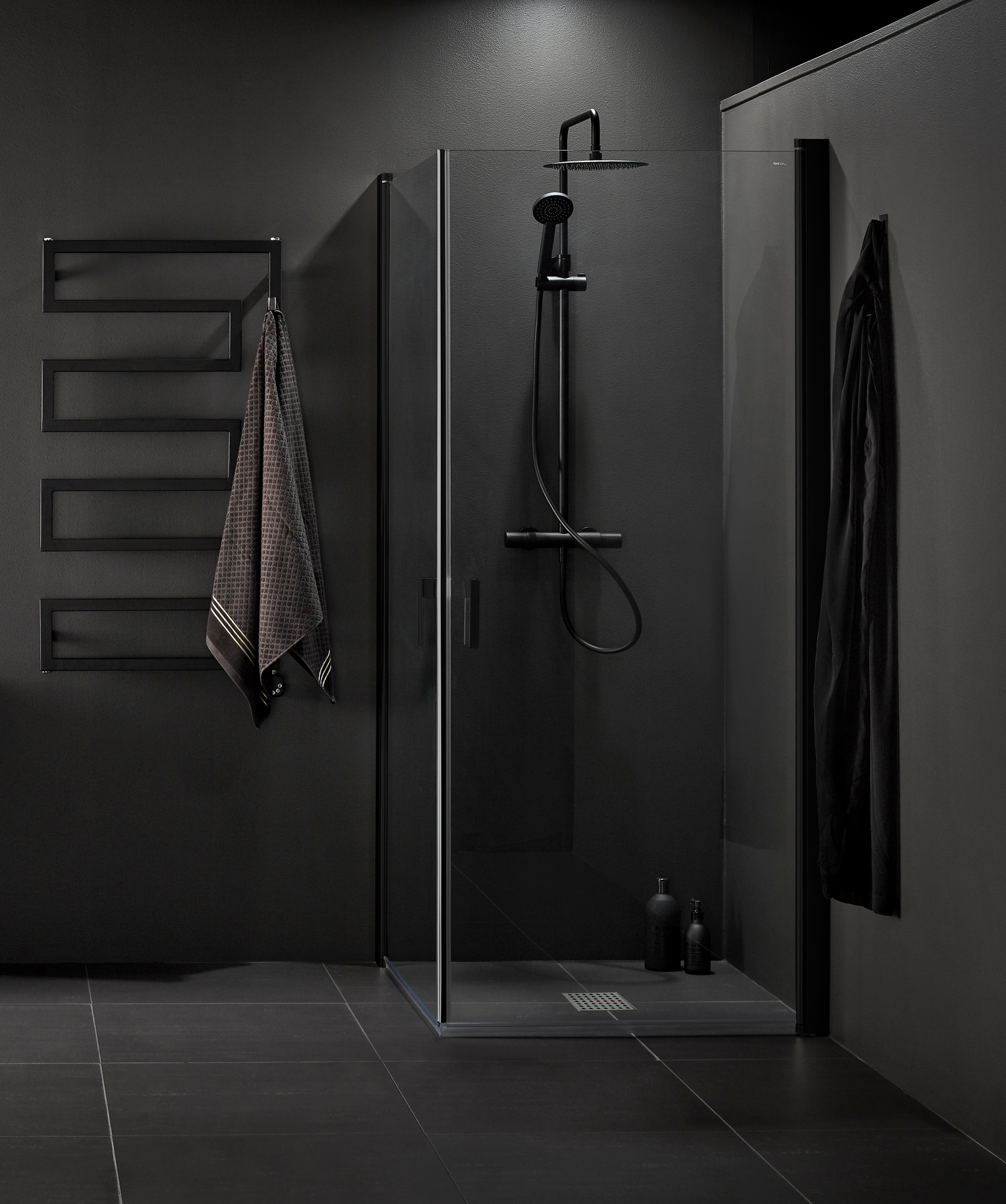 DUSCHHÖRN HAFA IGLOOPRO CORNER KLAR, SVART 8X8