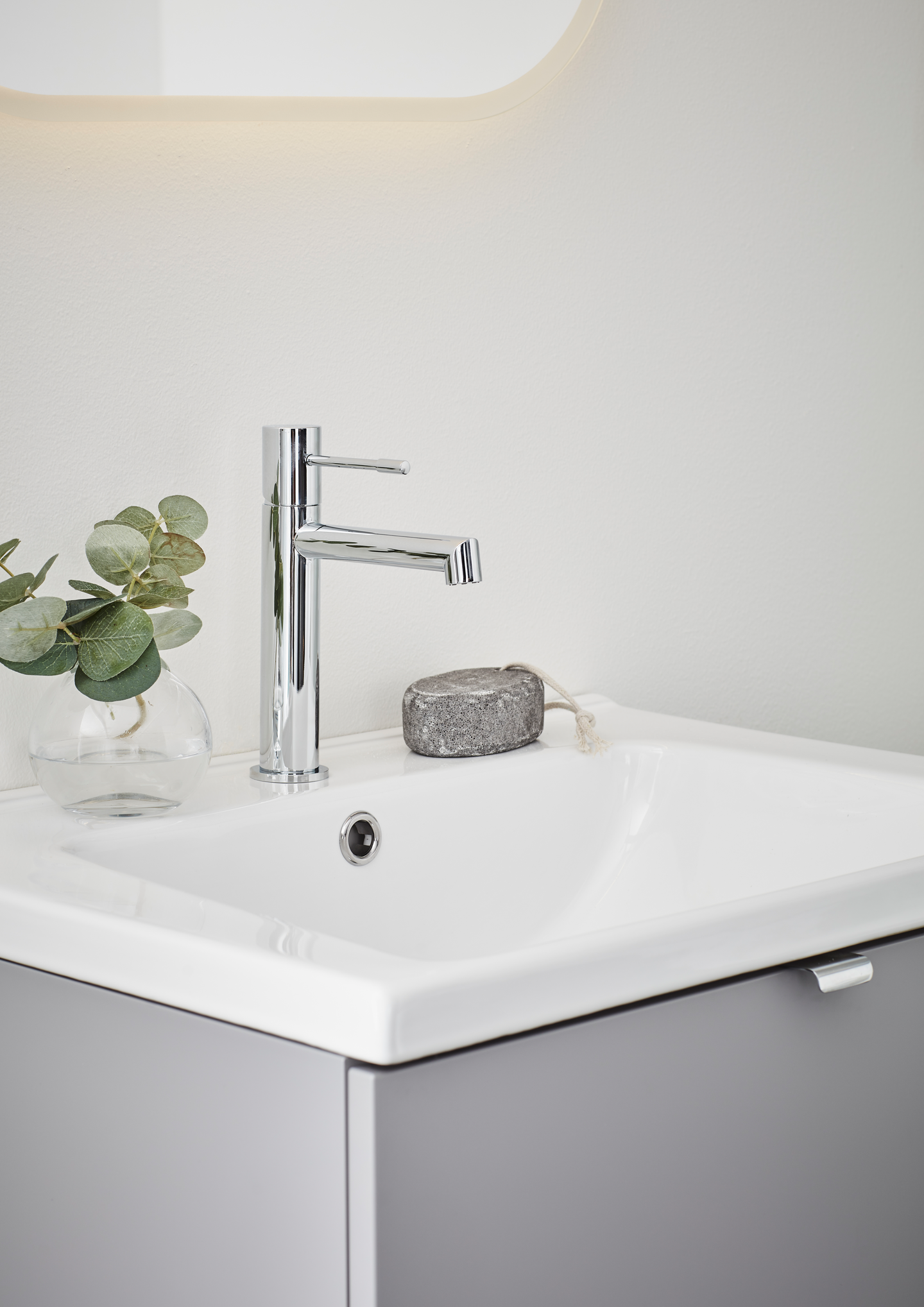 TVÄTTSTÄLLSBLANDARE HAFA SHAPE LÅG, KROM