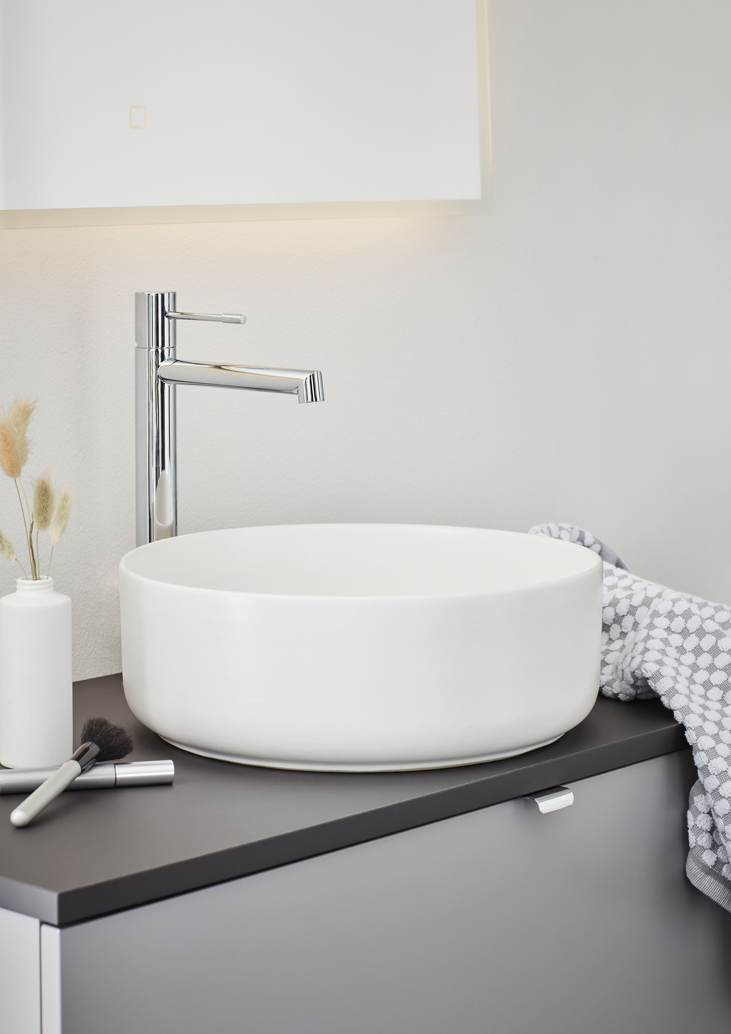 TVÄTTSTÄLLSBLANDARE HAFA SHAPE HÖG, KROM