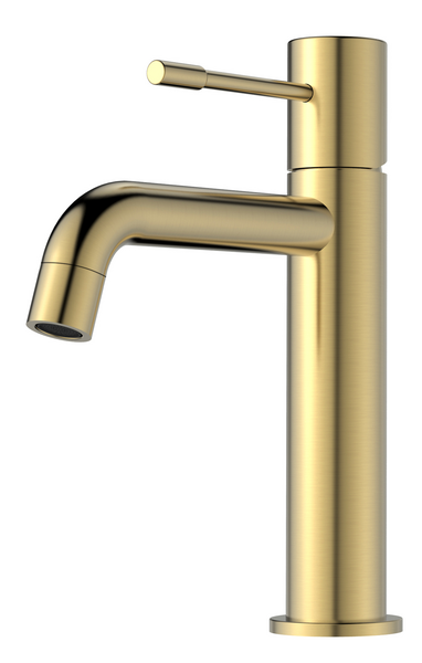 TVÄTTSTÄLLSBLANDARE HAFA FINE LÅG, MATT BORSTAD MÄSSING