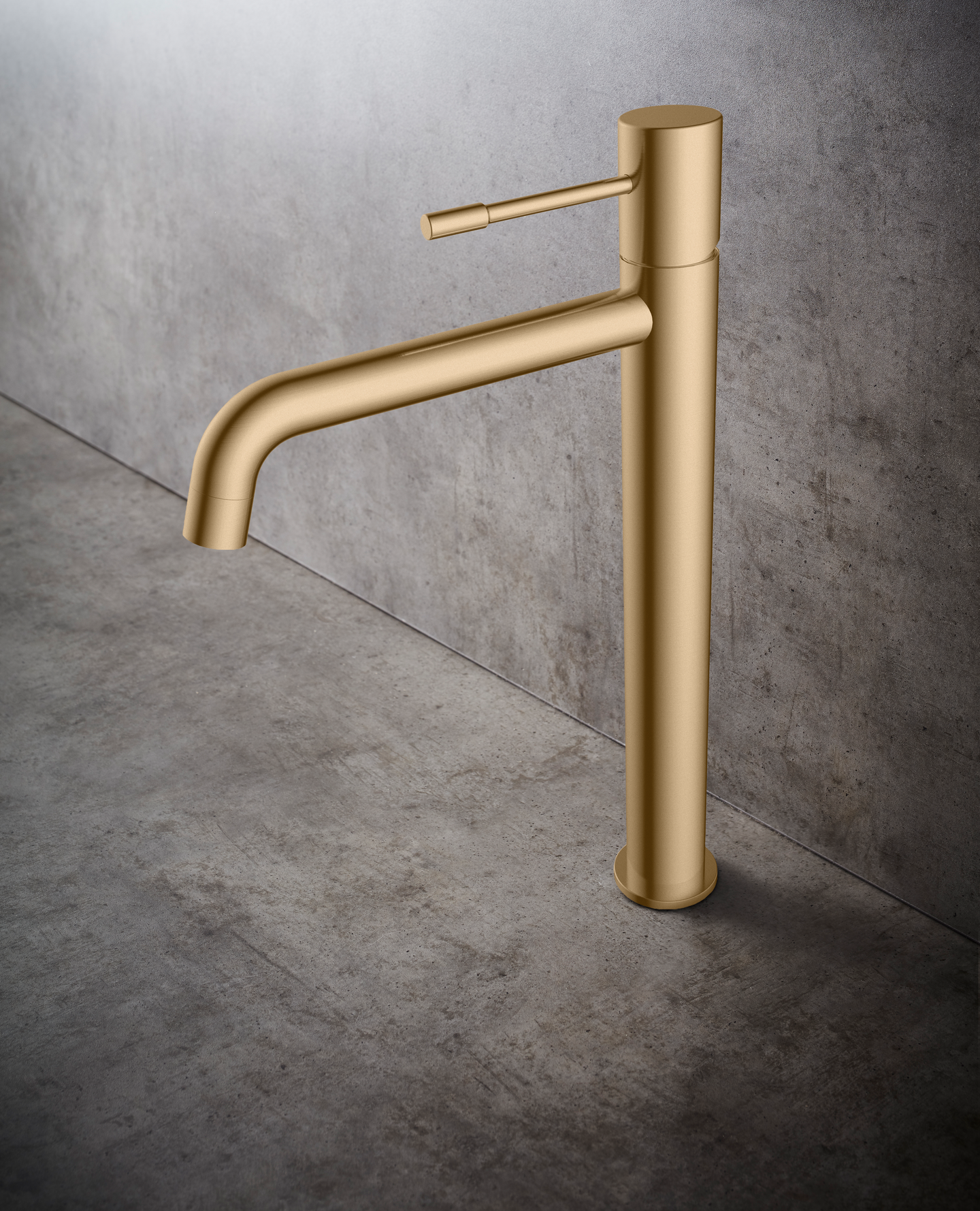 TVÄTTSTÄLLSBLANDARE HAFA FINE HÖG MATT BORSTAD MÄSSING