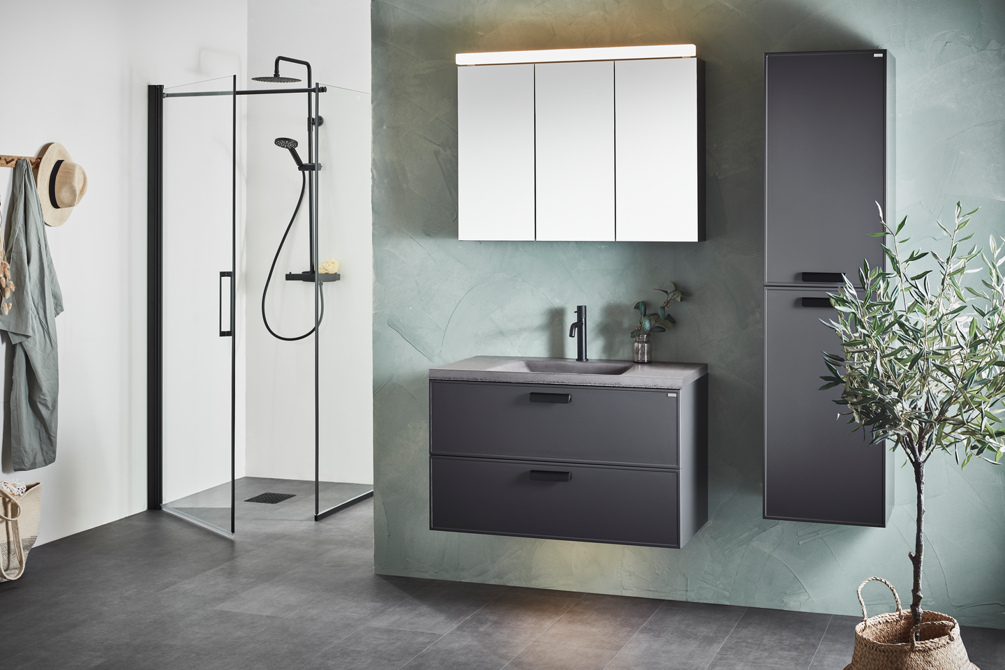 SPEGELSKÅP NORO FLEX ANTRACIT 900