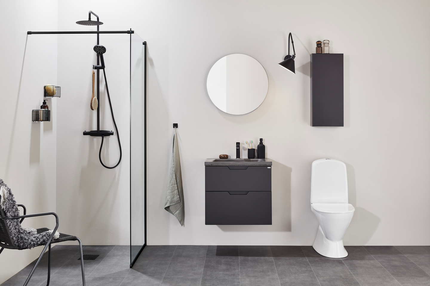 VÄGGSKÅP NORO FLEX CITY/STUDIO, ANTRACIT