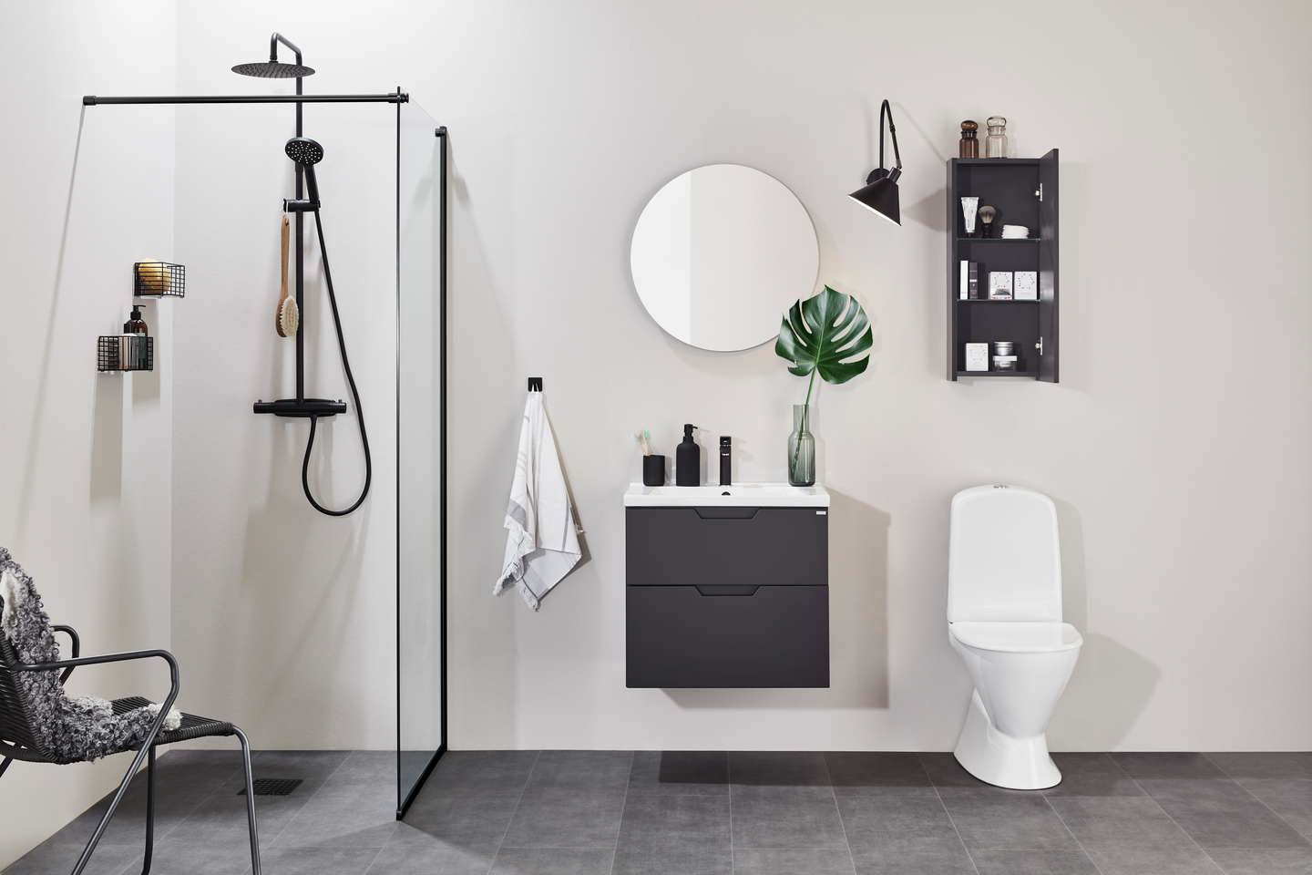 VÄGGSKÅP NORO FLEX CITY/STUDIO, ANTRACIT