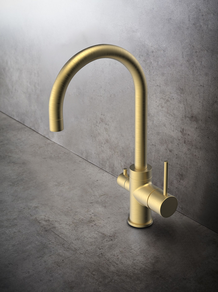 KÖKSBLANDARE HAFA BOW MÄSSING  MED DISKMASKINSAVSTÄNGNING