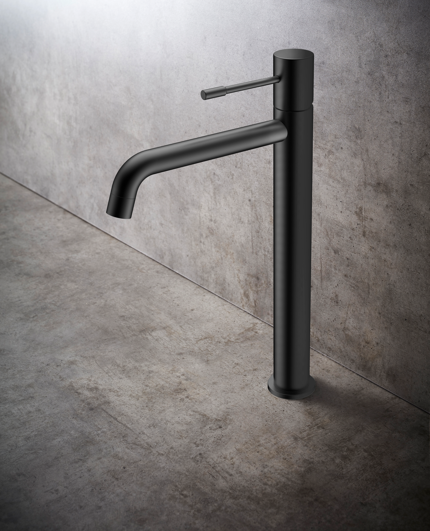 TVÄTTSTÄLLSBLANDARE HAFA FINE HÖG, BORSTAD SVARTKROM