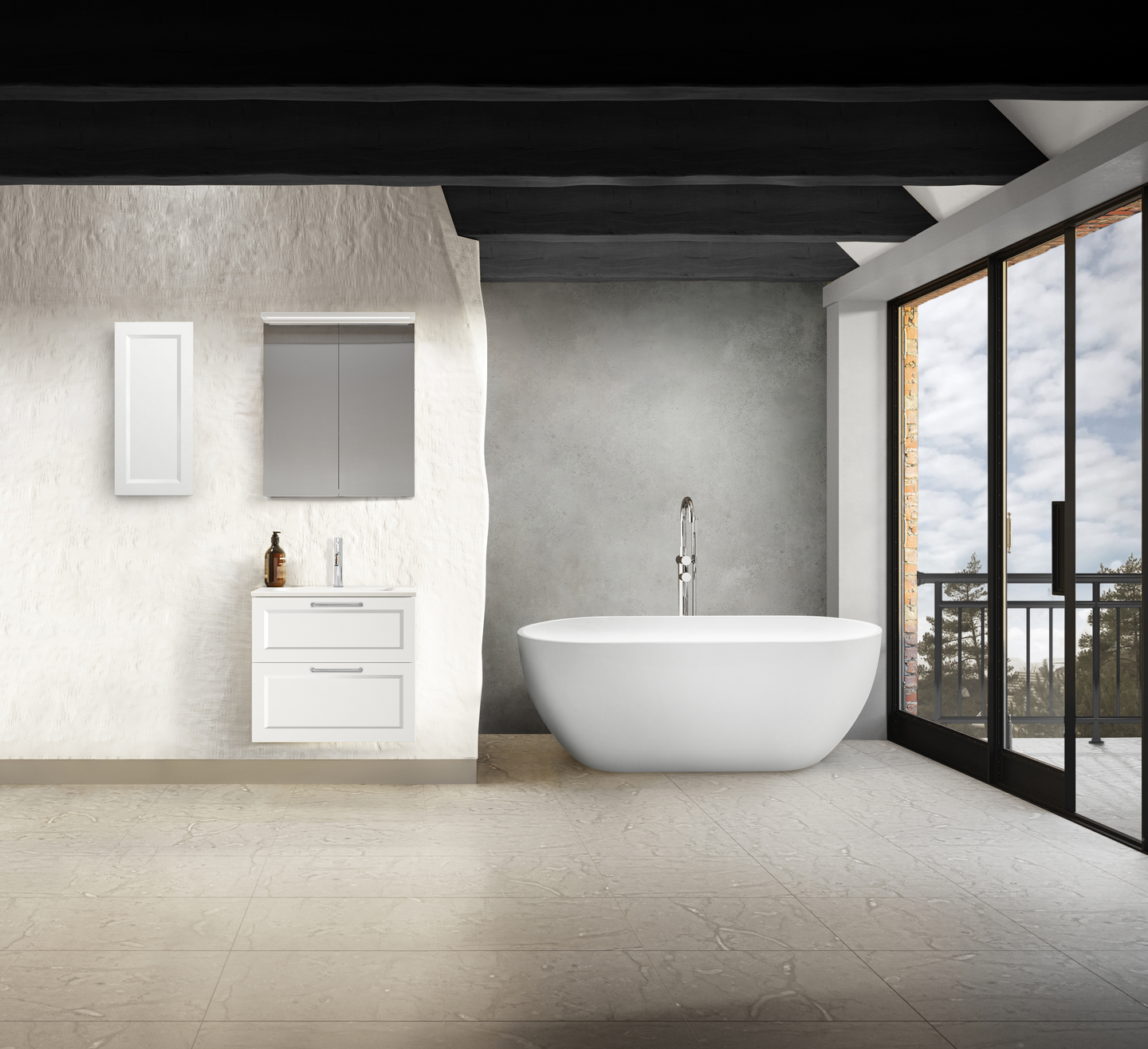 TVÄTTSTÄLLSSKÅP WESTERBERGS NEJD VIT MATT 600