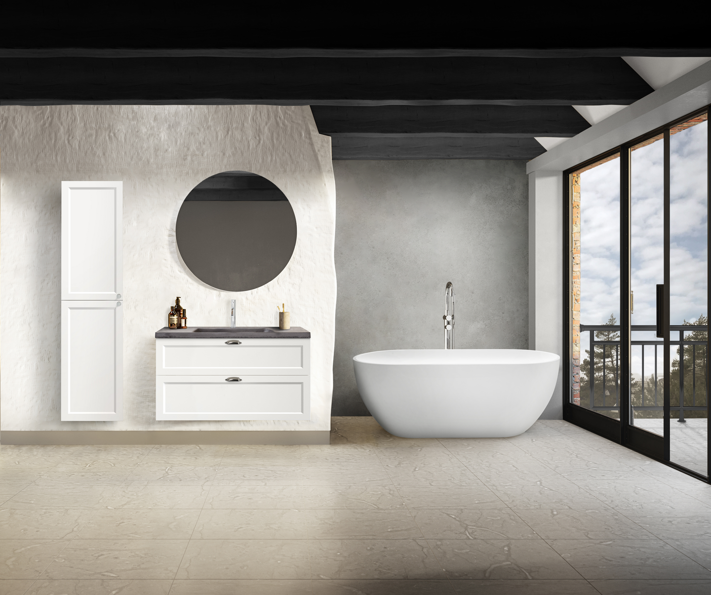 TVÄTTSTÄLLSSKÅP WESTERBERGS NEJD VIT MATT 1000