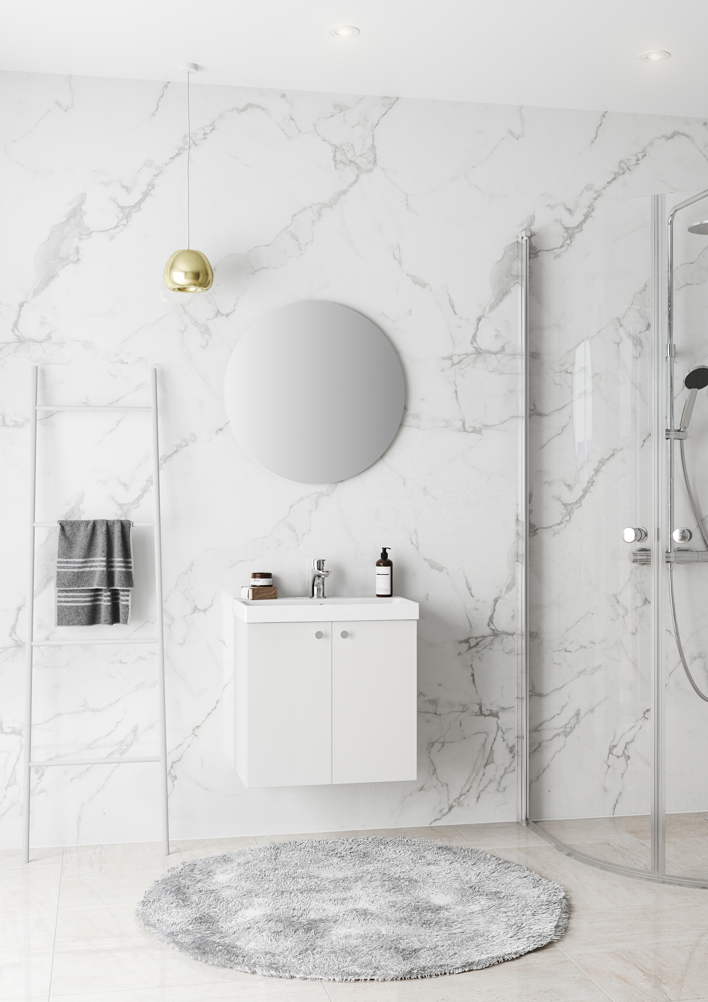 TVÄTTSTÄLLSSKÅP WESTERBERGS HED LUCKOR VIT 550