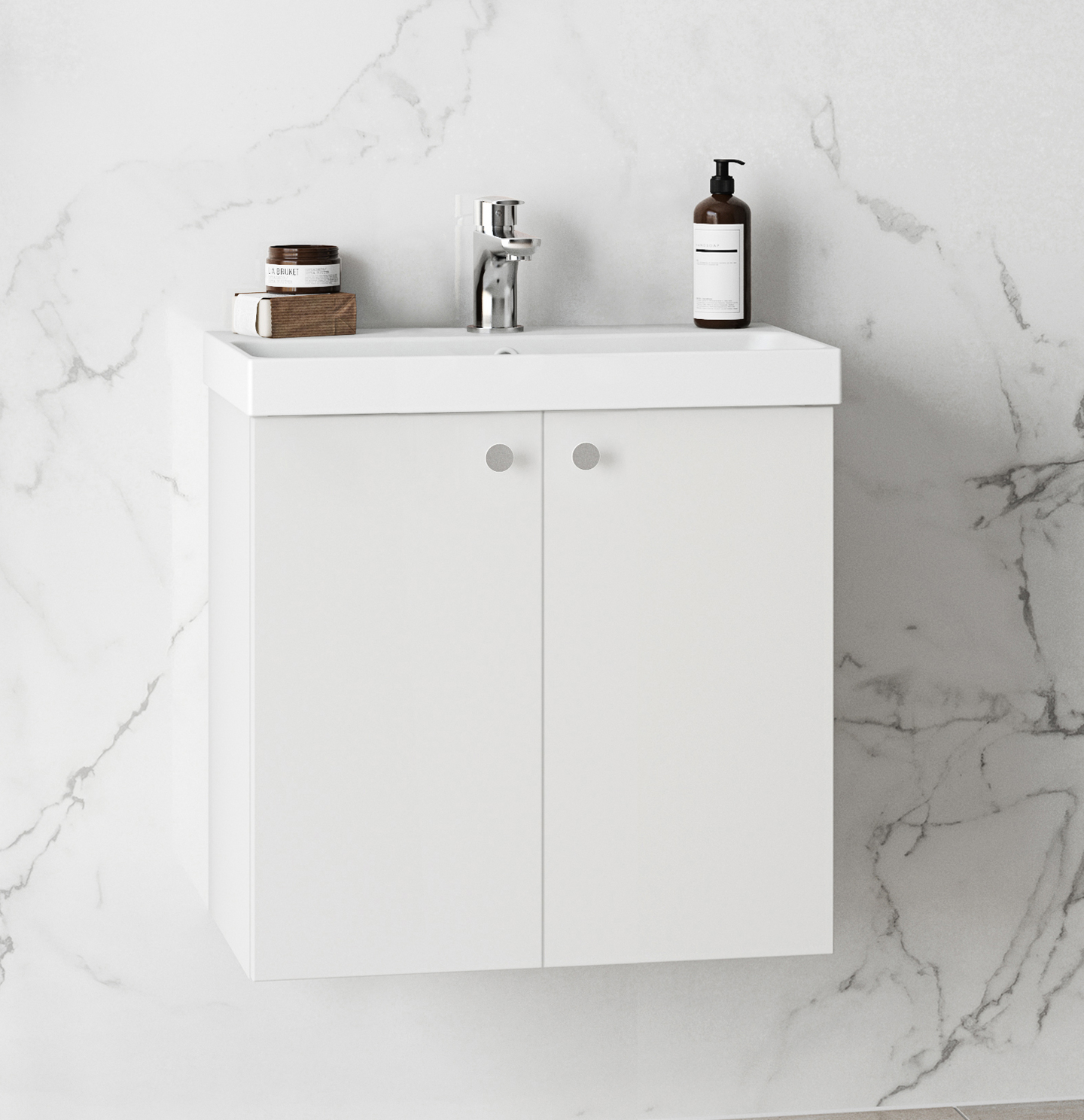 TVÄTTSTÄLLSSKÅP WESTERBERGS HED LUCKOR VIT 550