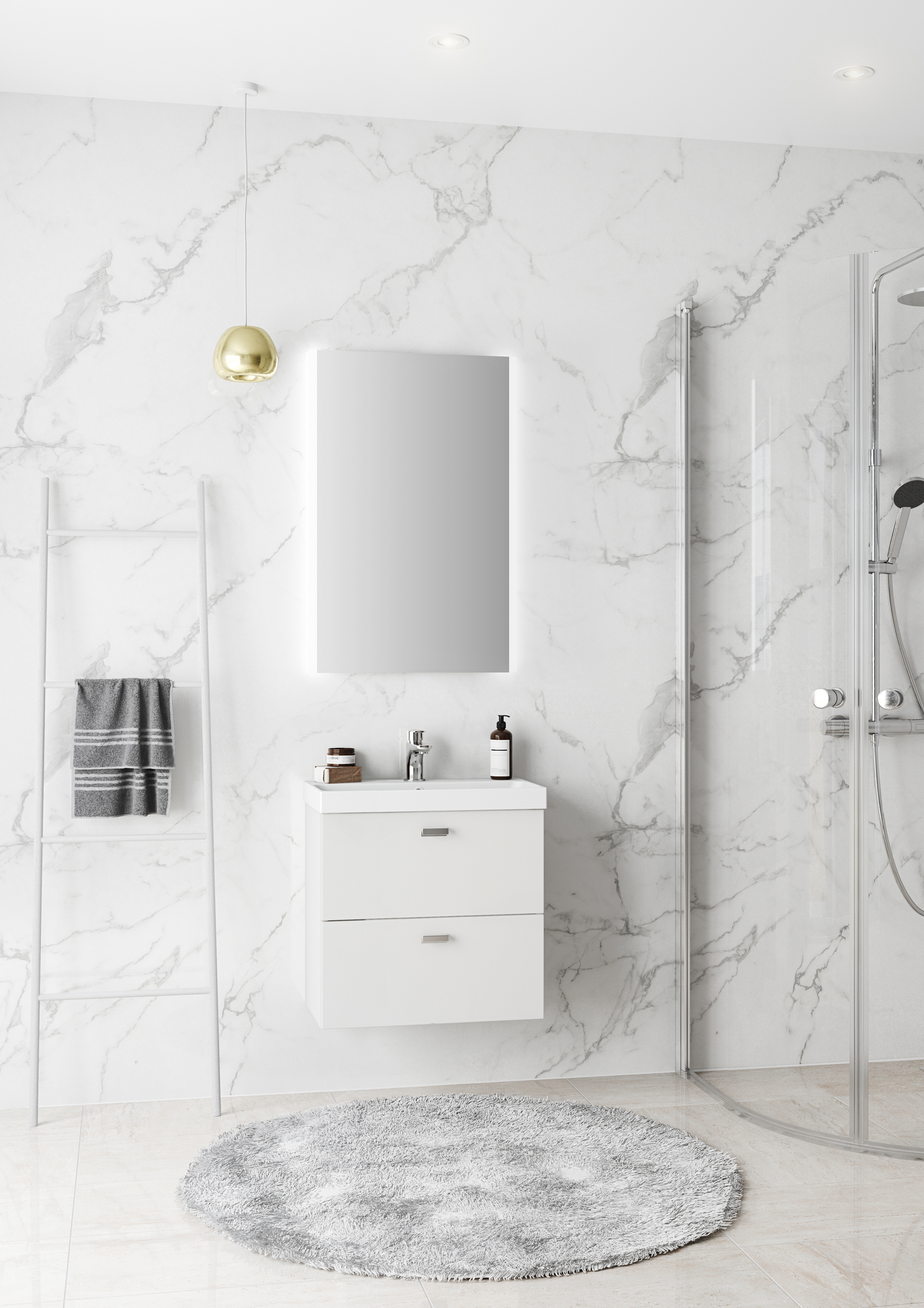 TVÄTTSTÄLLSSKÅP WESTERBERGS HED LÅDOR VIT 550