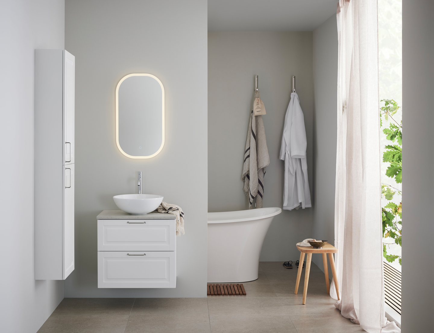 TVÄTTSTÄLLSSKÅP HAFA GRACE VIT 600