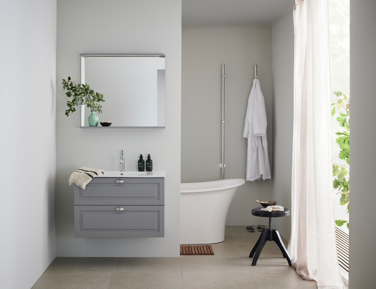 TVÄTTSTÄLLSSKÅP HAFA GRACE GRÅ 800