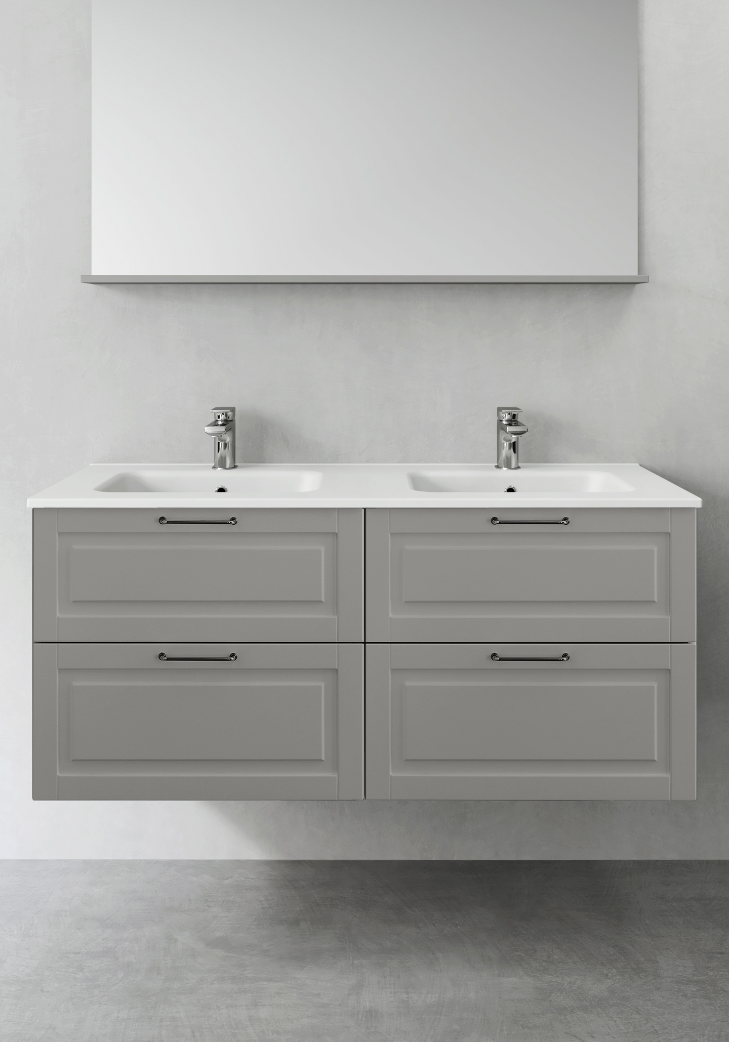 TVÄTTSTÄLLSSKÅP HAFA GRACE 1200 (600 M 2ST SIDOMODUL MJUKST 300) GRÅ