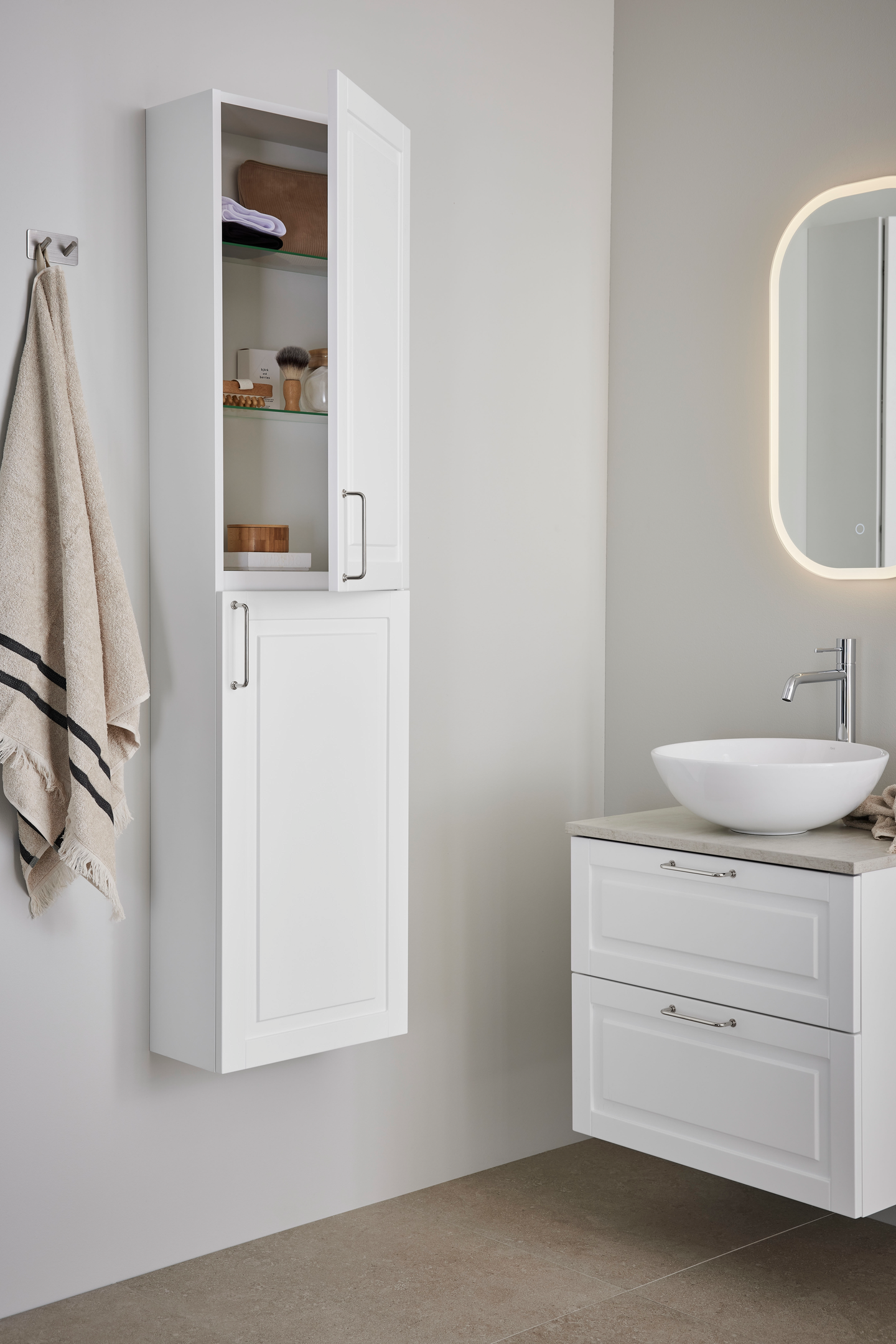 HÖGSKÅP HAFA STORE COMPACT GRACE SOFTCLOSE VIT