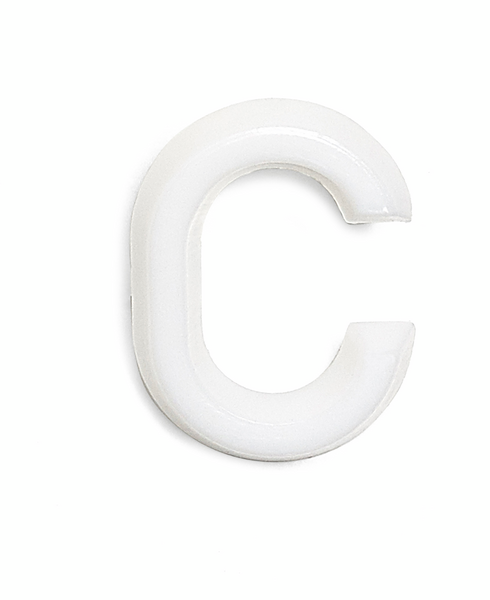 BOKSTAV HABO 1002 PLAST VIT C 13MM, 1002 13MM PLAST VIT C