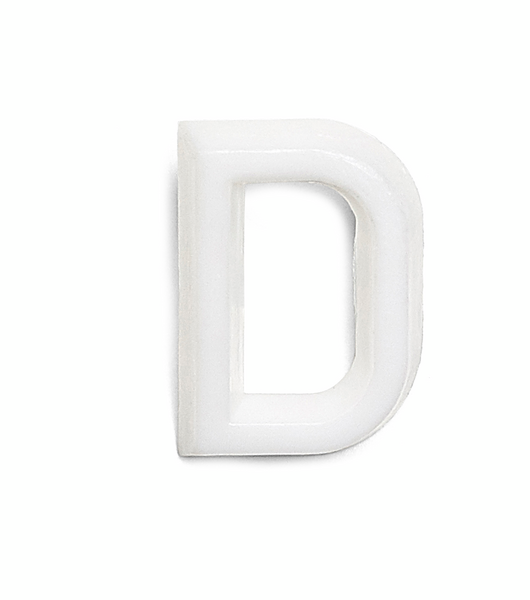 BOKSTAV HABO 1002 PLAST VIT D 13MM, 1002 13MM PLAST VIT D