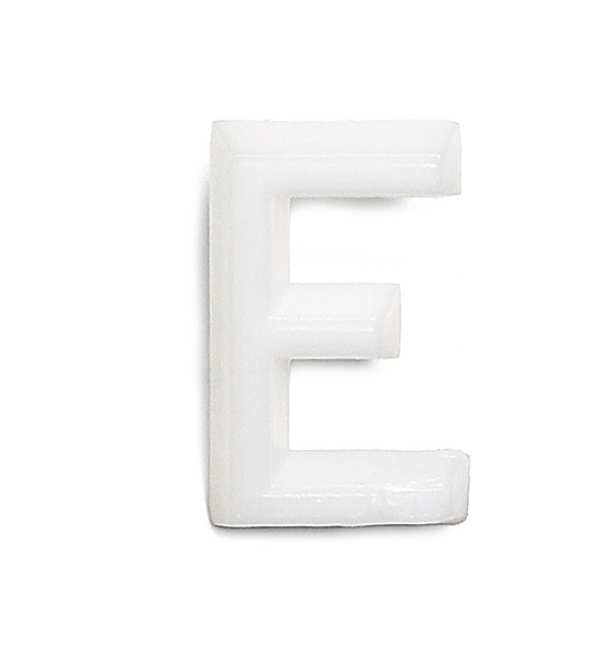 BOKSTAV HABO 1002 PLAST VIT E 13MM, 1002 13MM PLAST VIT E