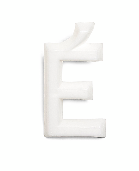 BOKSTAV HABO 1002 PLAST VIT É 13MM, 1002 13MM PLAST VIT +