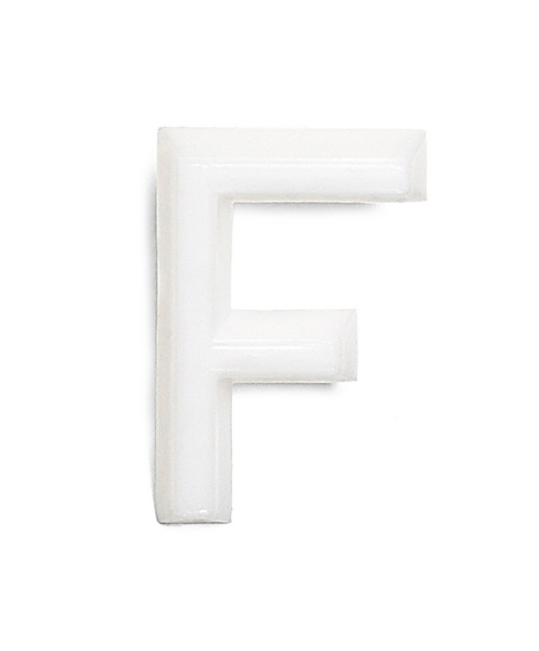 BOKSTAV HABO 1002 PLAST VIT F 13MM, 1002 13MM PLAST VIT F