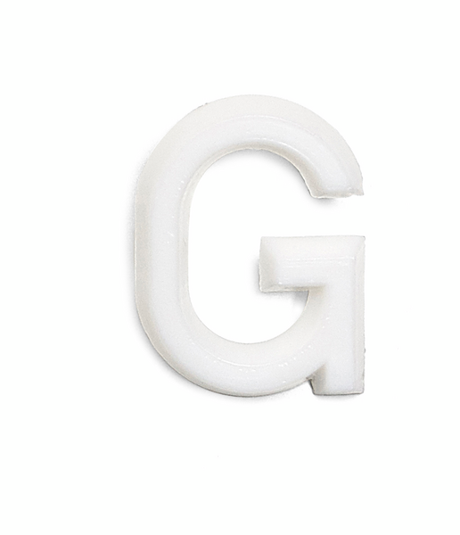 BOKSTAV HABO 1002 PLAST VIT G 13MM, 1002 13MM PLAST VIT G