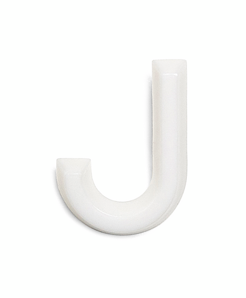 BOKSTAV HABO 1002 PLAST VIT J 13MM, 1002 13MM PLAST VIT J