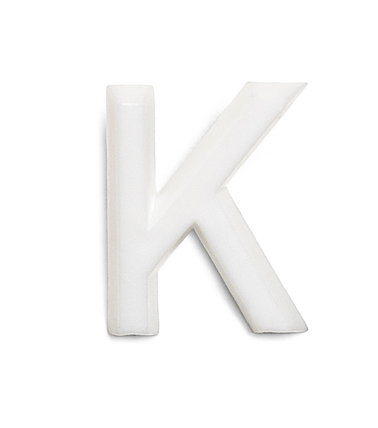 BOKSTAV HABO 1002 PLAST VIT K 13MM, 1002 13MM PLAST VIT K