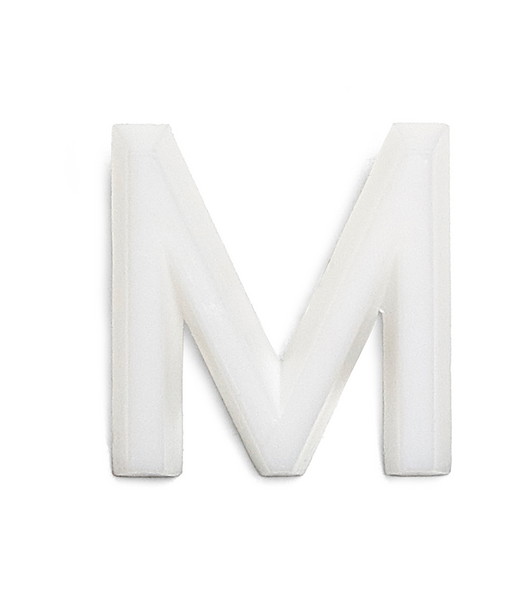 BOKSTAV HABO 1002 PLAST VIT M 13MM, 1002 13MM PLAST VIT M