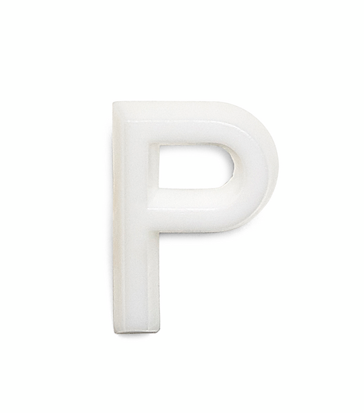 BOKSTAV HABO 1002 PLAST VIT P 13MM, 1002 13MM PLAST VIT P