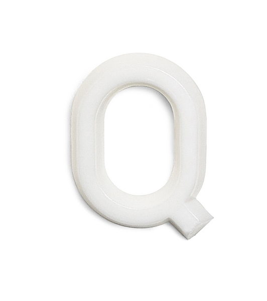 BOKSTAV HABO 1002 PLAST VIT Q 13MM, 1002 13MM PLAST VIT Q