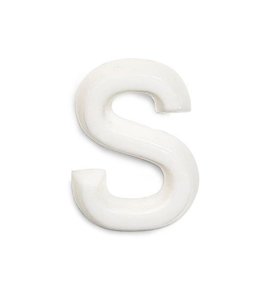 BOKSTAV HABO 1002 PLAST VIT S 13MM, 1002 13MM PLAST VIT S