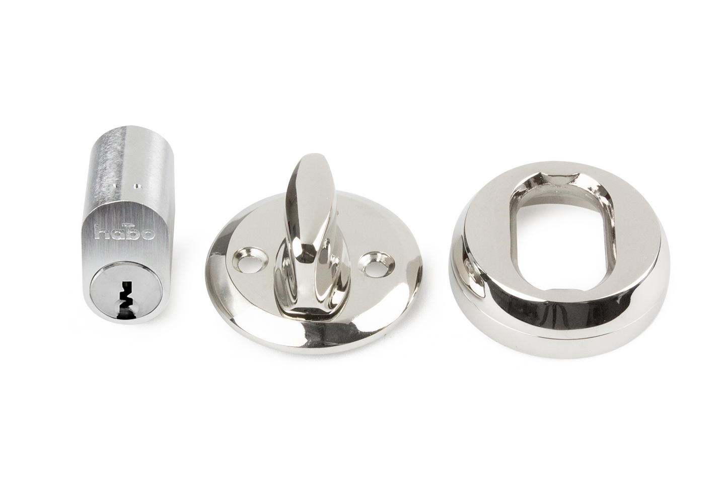 CYLINDERLÅSSATS 42 NICKEL HABO