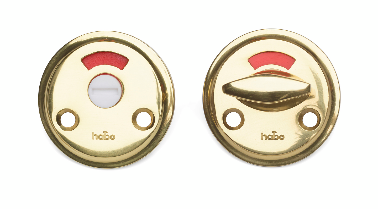 WC-BESLAG HABO 52MM PO-MÄSSING 1682, POLERA LÅSHUS 6414/62014/62020