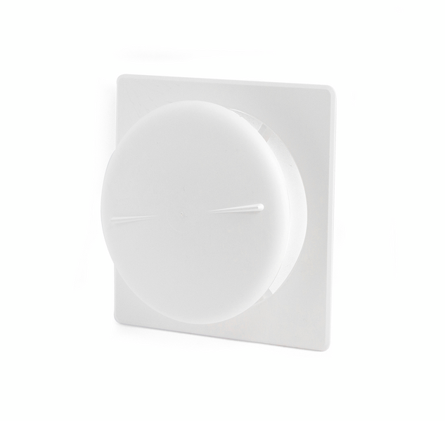 TALLRIKSVENTIL FYRK/RUND 125MM 282 VIT SPIRO SKRUV AV PLAST