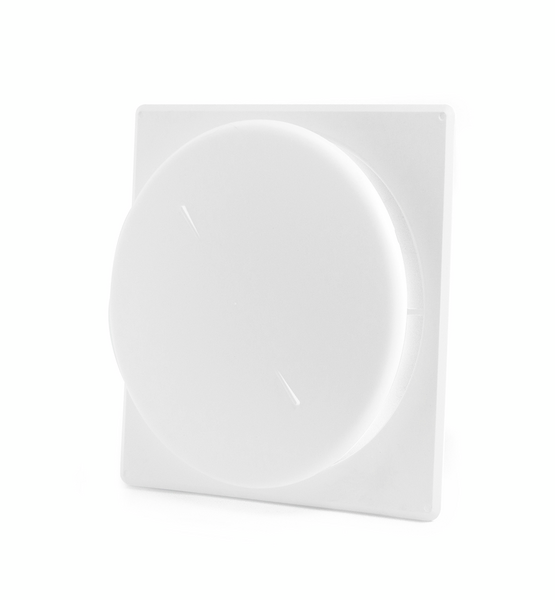 TALLRIKSVENTIL HABO 4KANT VIT 200MM, 285 PLAST SKRUV AV STÅL